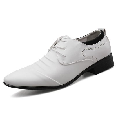 New Men's Fashion British Style Pointed Toe Wedding Business Leather Formal Dress Shoes Summer Flats Shoes Oxfords Men