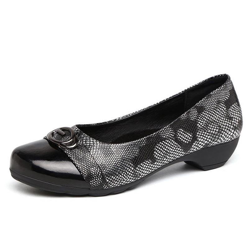 new arrival fashion Mom single shoes womens leather flats female casual boat walking shoes